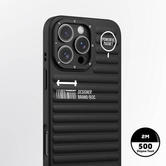Apple iPhone 16 Pro M-safe Şarj Özellikli Kılıf Mat Renkli Tasarım Youngkit Original Serisi Kapak - 12