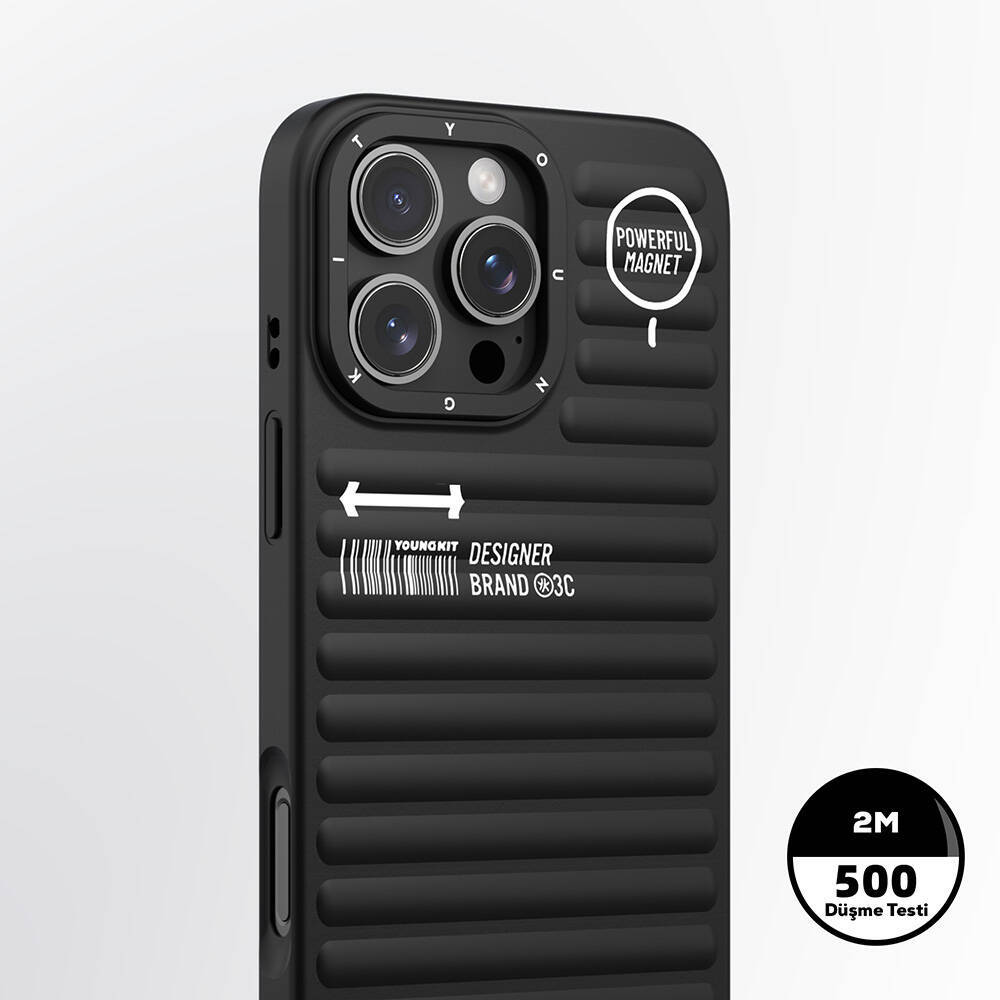Apple iPhone 16 Pro M-safe Şarj Özellikli Kılıf Mat Renkli Tasarım Youngkit Original Serisi Kapak - 12