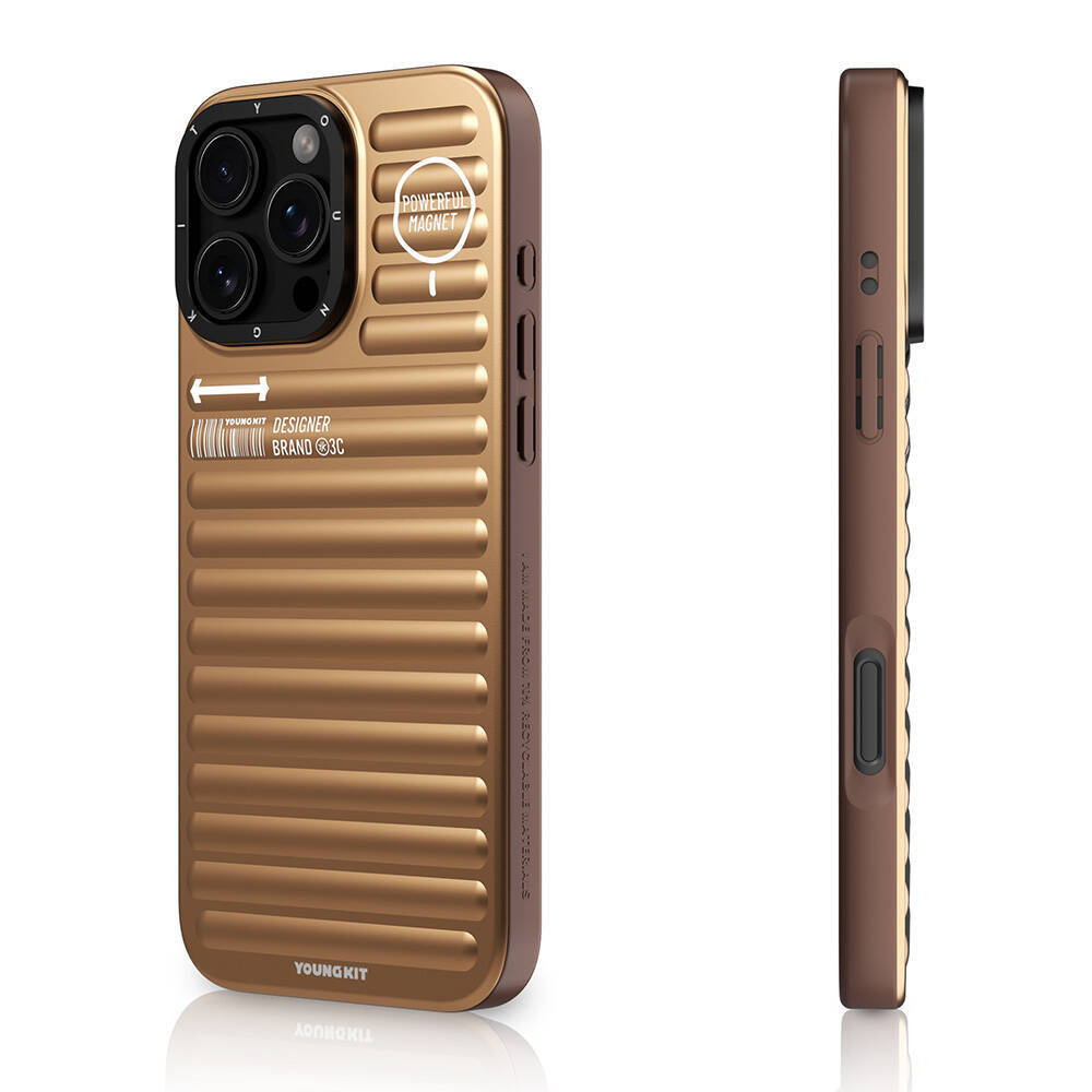 Apple iPhone 16 Pro M-safe Şarj Özellikli Kılıf Mat Renkli Tasarım Youngkit Original Serisi Kapak - 3