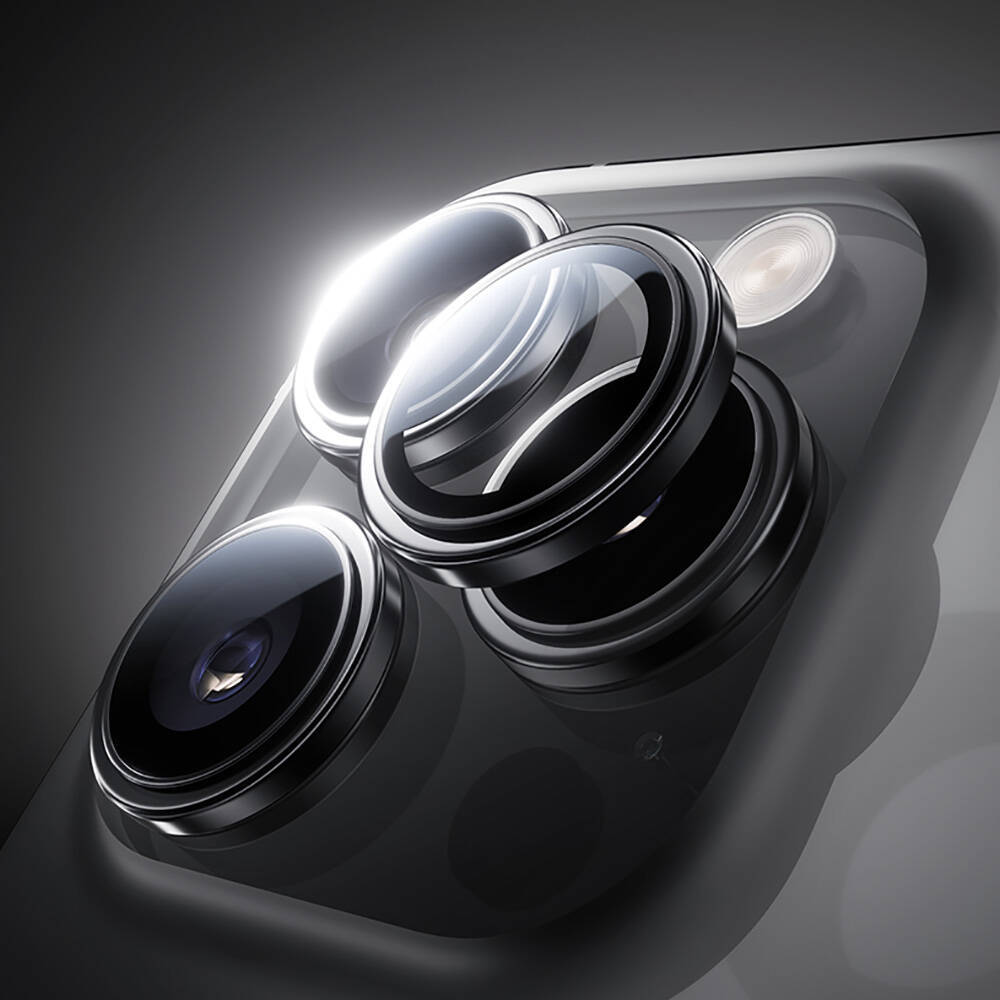 Apple iPhone 16 Pro Max Benks Parlama Önleyici Glass Warrior Metal Kamera Lens Koruyucu - 9
