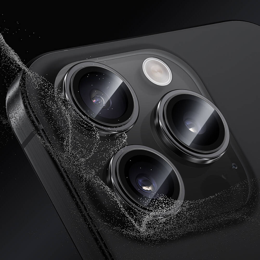 Apple iPhone 16 Pro Max Benks Parlama Önleyici Glass Warrior Metal Kamera Lens Koruyucu - 15
