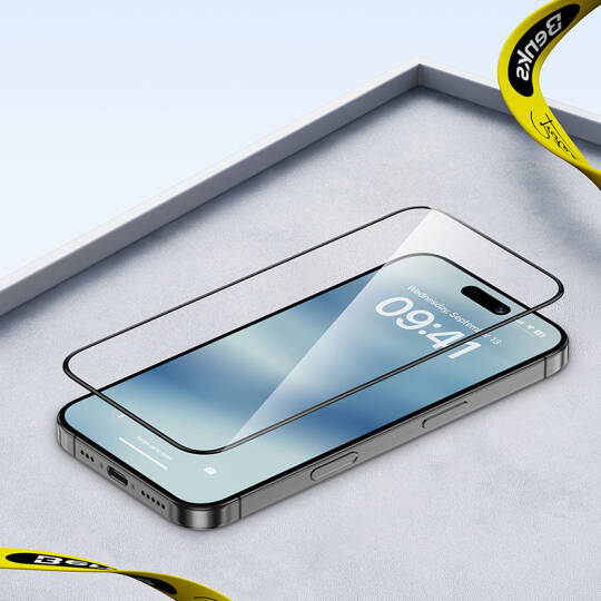Apple iPhone 16 Pro Max Benks Ultra Shield 0.9mm Çerçeveli 0.3mm Ekran Koruyucu + Kolay Uygulama Aparatlı - 15