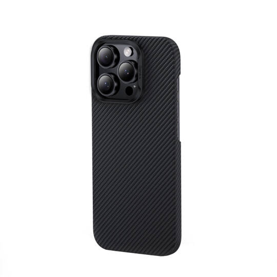 Apple iPhone 16 Pro Max Kılıf Benks M-safe Şarj Özellikli Metal Kamera Çerçeveli Magnetik ArmorAir 600D Kevlar Karbon Fiber Kapak - 4
