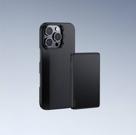 Apple iPhone 16 Pro Max Kılıf Benks M-safe Şarj Özellikli Metal Kamera Çerçeveli Magnetik ArmorAir 600D Kevlar Karbon Fiber Kapak - 10
