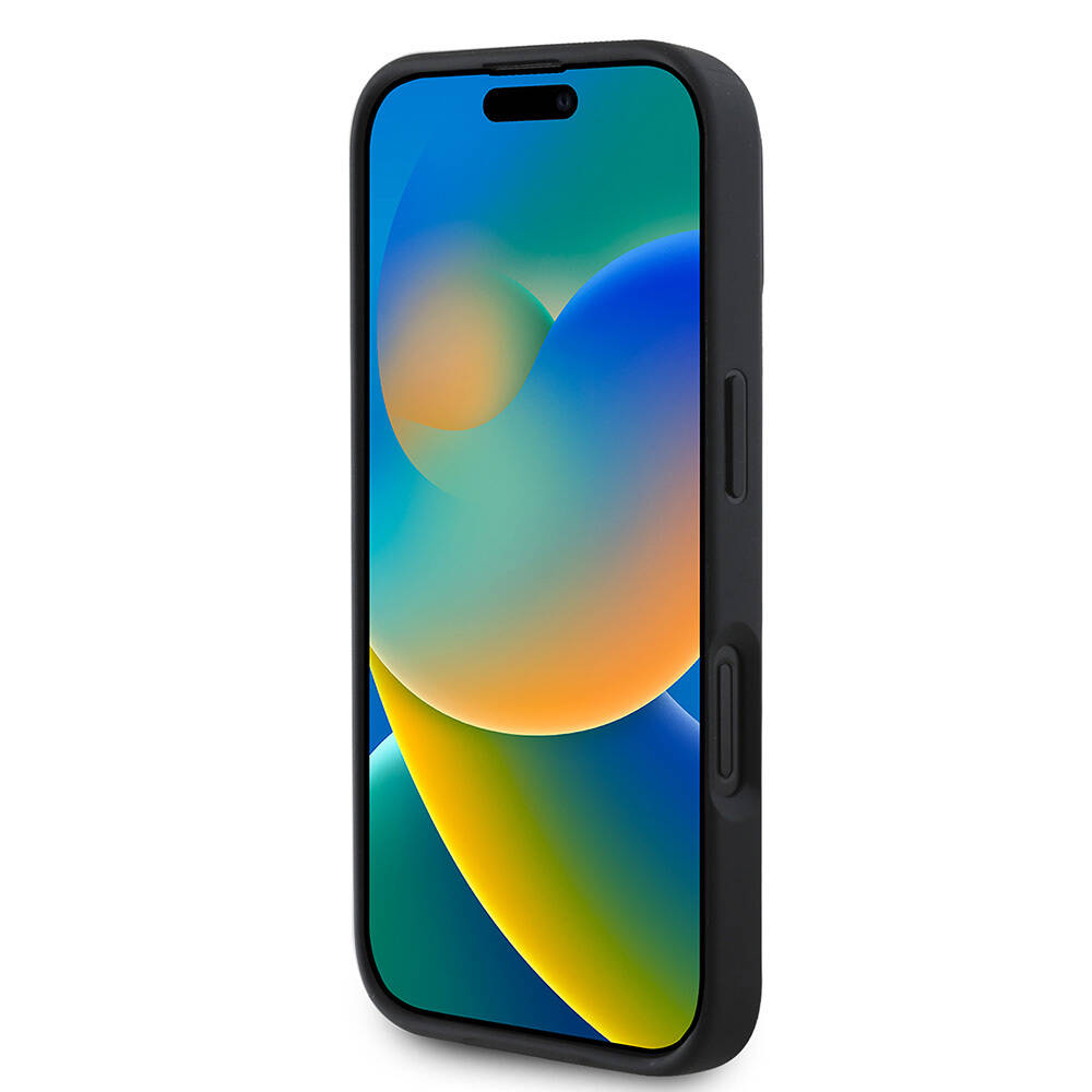 Apple iPhone 16 Pro Max Kılıf BMW Orjinal Lisanslı M-safe Şarj Özellikli Metal Logolu Dokulu ve Çizgili Deri Kapak - 12