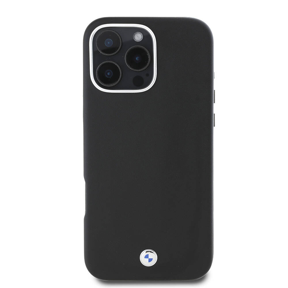 Apple iPhone 16 Pro Max Kılıf BMW Orjinal Lisanslı M-safe Şarj Özellikli Metal Logolu Tam Kaplama Deri Kapak - 13