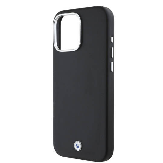 Apple iPhone 16 Pro Max Kılıf BMW Orjinal Lisanslı M-safe Şarj Özellikli Metal Logolu Tam Kaplama Deri Kapak - 16