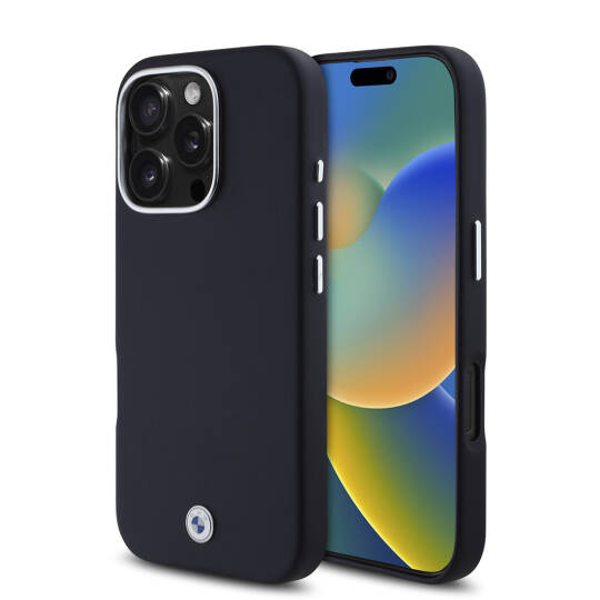 Apple iPhone 16 Pro Max Kılıf BMW Orjinal Lisanslı M-safe Şarj Özellikli Metal Logolu Tam Kaplama Deri Kapak