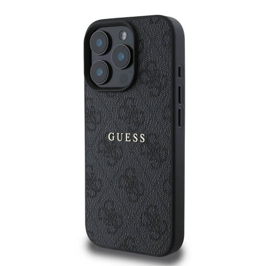 Apple iPhone 16 Pro Max Kılıf Guess Orjinal Lisanslı M-safe Şarj Özellikli 4G Desenli Yazı Logolu Kapak - 10