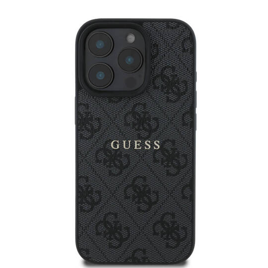 Apple iPhone 16 Pro Max Kılıf Guess Orjinal Lisanslı M-safe Şarj Özellikli 4G Desenli Yazı Logolu Kapak - 11