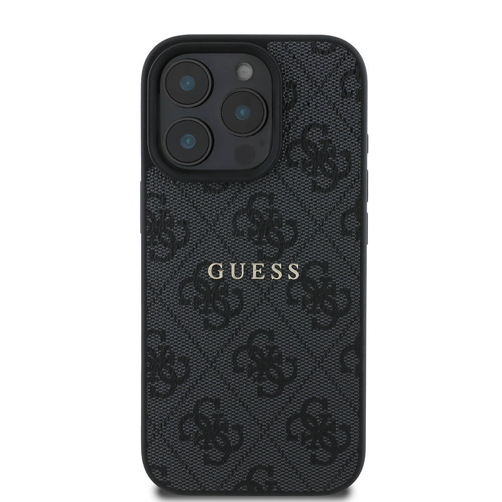 Apple iPhone 16 Pro Max Kılıf Guess Orjinal Lisanslı M-safe Şarj Özellikli 4G Desenli Yazı Logolu Kapak - 11