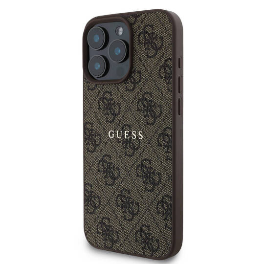 Apple iPhone 16 Pro Max Kılıf Guess Orjinal Lisanslı M-safe Şarj Özellikli 4G Desenli Yazı Logolu Kapak - 12