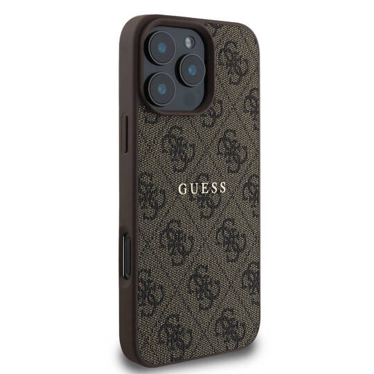 Apple iPhone 16 Pro Max Kılıf Guess Orjinal Lisanslı M-safe Şarj Özellikli 4G Desenli Yazı Logolu Kapak - 14
