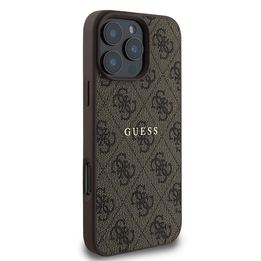 Apple iPhone 16 Pro Max Kılıf Guess Orjinal Lisanslı M-safe Şarj Özellikli 4G Desenli Yazı Logolu Kapak - 14