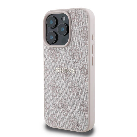 Apple iPhone 16 Pro Max Kılıf Guess Orjinal Lisanslı M-safe Şarj Özellikli 4G Desenli Yazı Logolu Kapak - 19