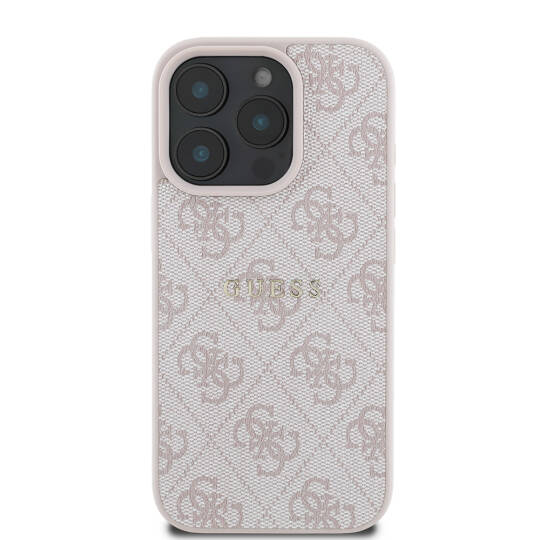 Apple iPhone 16 Pro Max Kılıf Guess Orjinal Lisanslı M-safe Şarj Özellikli 4G Desenli Yazı Logolu Kapak - 20