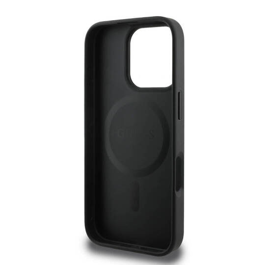 Apple iPhone 16 Pro Max Kılıf Guess Orjinal Lisanslı M-safe Şarj Özellikli 4G Desenli Yazı Logolu Peony Kapak - 10