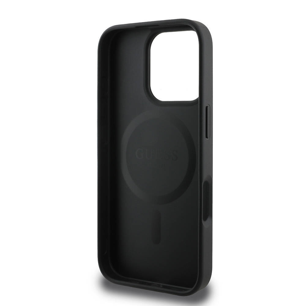 Apple iPhone 16 Pro Max Kılıf Guess Orjinal Lisanslı M-safe Şarj Özellikli 4G Şerit Tasarımlı Printed Kapak - 10