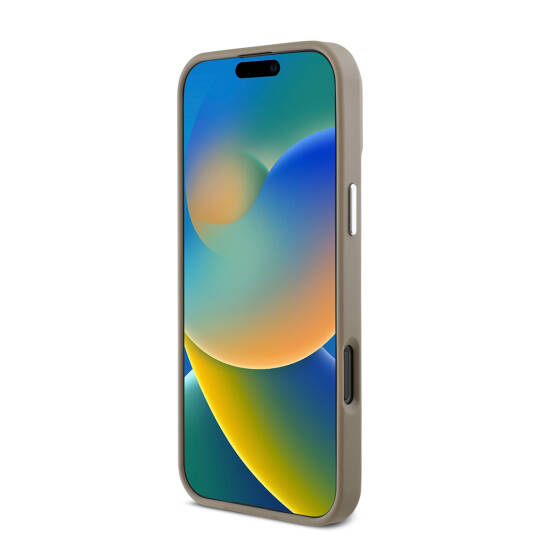Apple iPhone 16 Pro Max Kılıf Guess Orjinal Lisanslı M-safe Şarj Özellikli Grained Triangle Kapak - 7