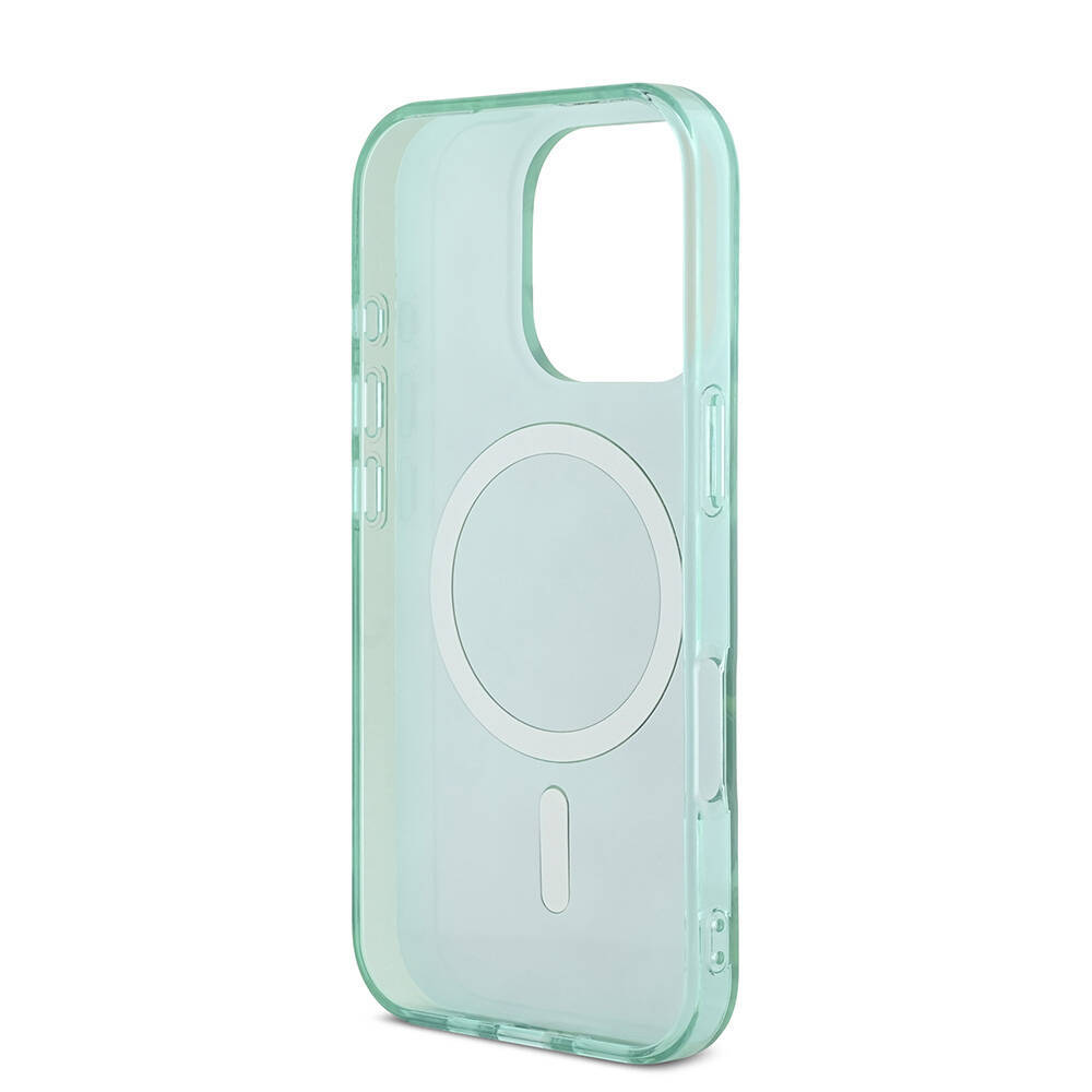 Apple iPhone 16 Pro Max Kılıf Guess Orjinal Lisanslı M-safe Şarj Özellikli IML Baskılı Jungle Ring Kapak - 9