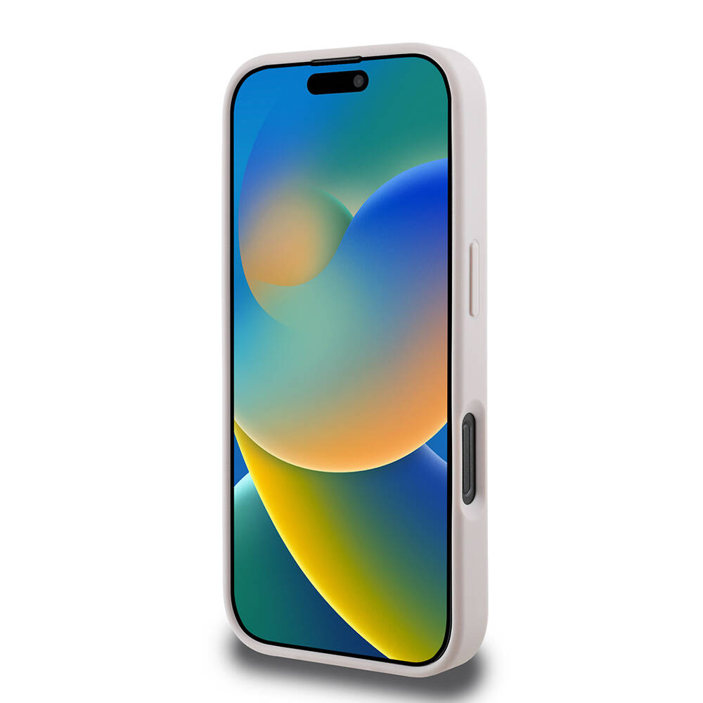 Apple iPhone 16 Pro Max Kılıf Guess Orjinal Lisanslı M-safe Şarj Özellikli PU Üçgen Logo 4G Desenli Kapak - 12