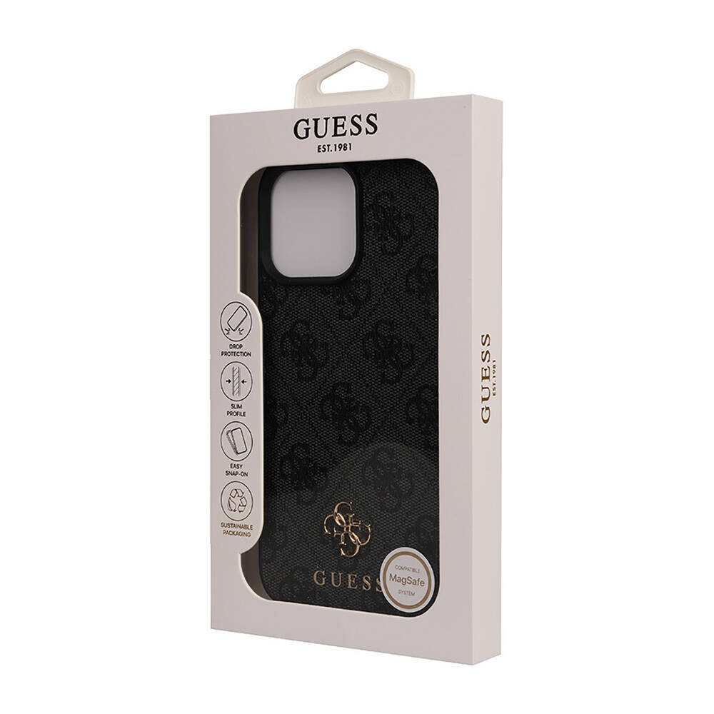 Apple iPhone 16 Pro Max Kılıf Guess Orjinal Lisanslı M-safe Şarj Özellikli Small 4G Classic Kapak - 8