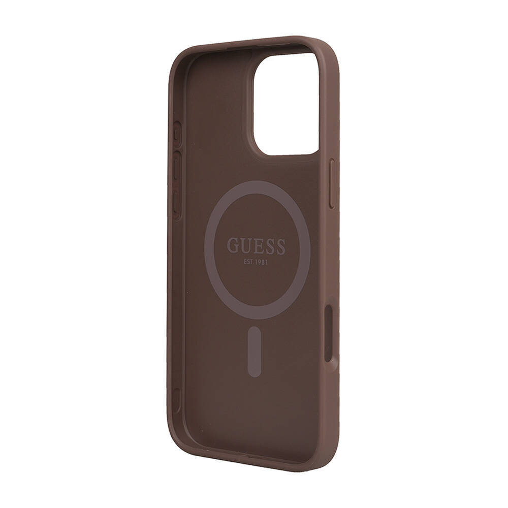 Apple iPhone 16 Pro Max Kılıf Guess Orjinal Lisanslı M-safe Şarj Özellikli Small 4G Classic Kapak - 13
