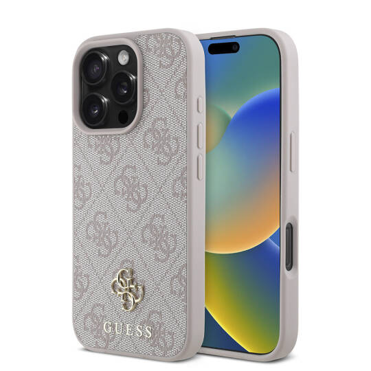 Apple iPhone 16 Pro Max Kılıf Guess Orjinal Lisanslı M-safe Şarj Özellikli Small 4G Classic Kapak - 1