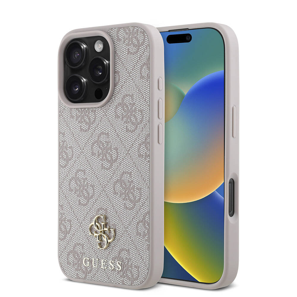 Apple iPhone 16 Pro Max Kılıf Guess Orjinal Lisanslı M-safe Şarj Özellikli Small 4G Classic Kapak - 1