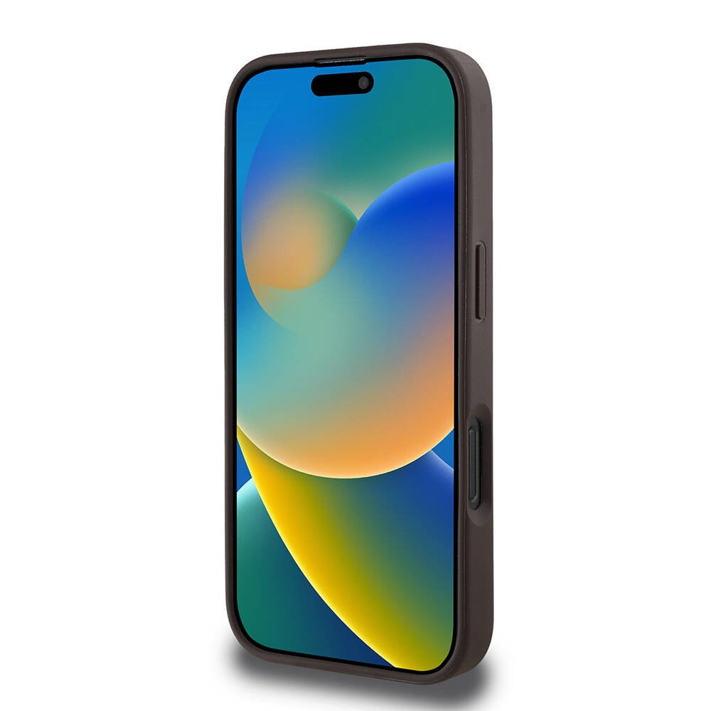 Apple iPhone 16 Pro Max Kılıf Guess Orjinal Lisanslı M-safe Şarj Özellikli Yazı Logolu Circle Classic Kapak - 10