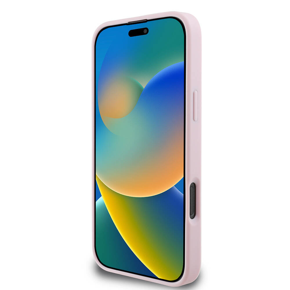 Apple iPhone 16 Pro Max Kılıf Guess Orjinal Lisanslı M-safe Şarj Özellikli Yazı Logolu Grained Kapak - 8