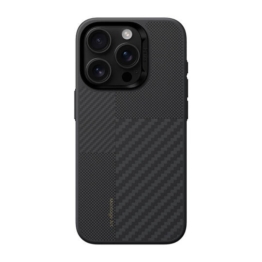 Apple iPhone 16 Pro Max Kılıf Karbon Fiber M-safe Şarj Özellikli Kamera Kontrol Butonlu Benks Hybrid ArmorPro Montage Kevlar Kapak - 1