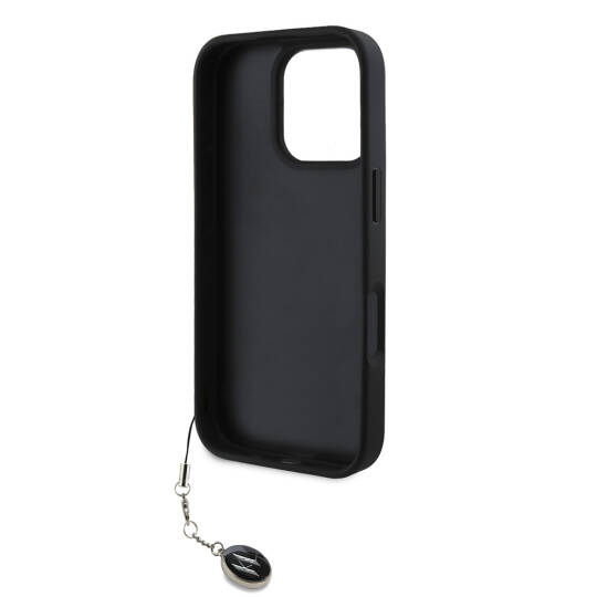 Apple iPhone 16 Pro Max Kılıf Karl Lagerfeld Orjinal Lisanslı Anahtarlıklı Taşlı KL Yazılı Saffiano Rhinestones Kapak - 7