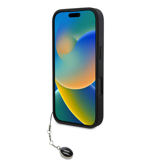 Apple iPhone 16 Pro Max Kılıf Karl Lagerfeld Orjinal Lisanslı Anahtarlıklı Taşlı KL Yazılı Saffiano Rhinestones Kapak - 9