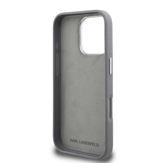 Apple iPhone 16 Pro Max Kılıf Karl Lagerfeld Orjinal Lisanslı K&C Heads Pin Kapak - 9