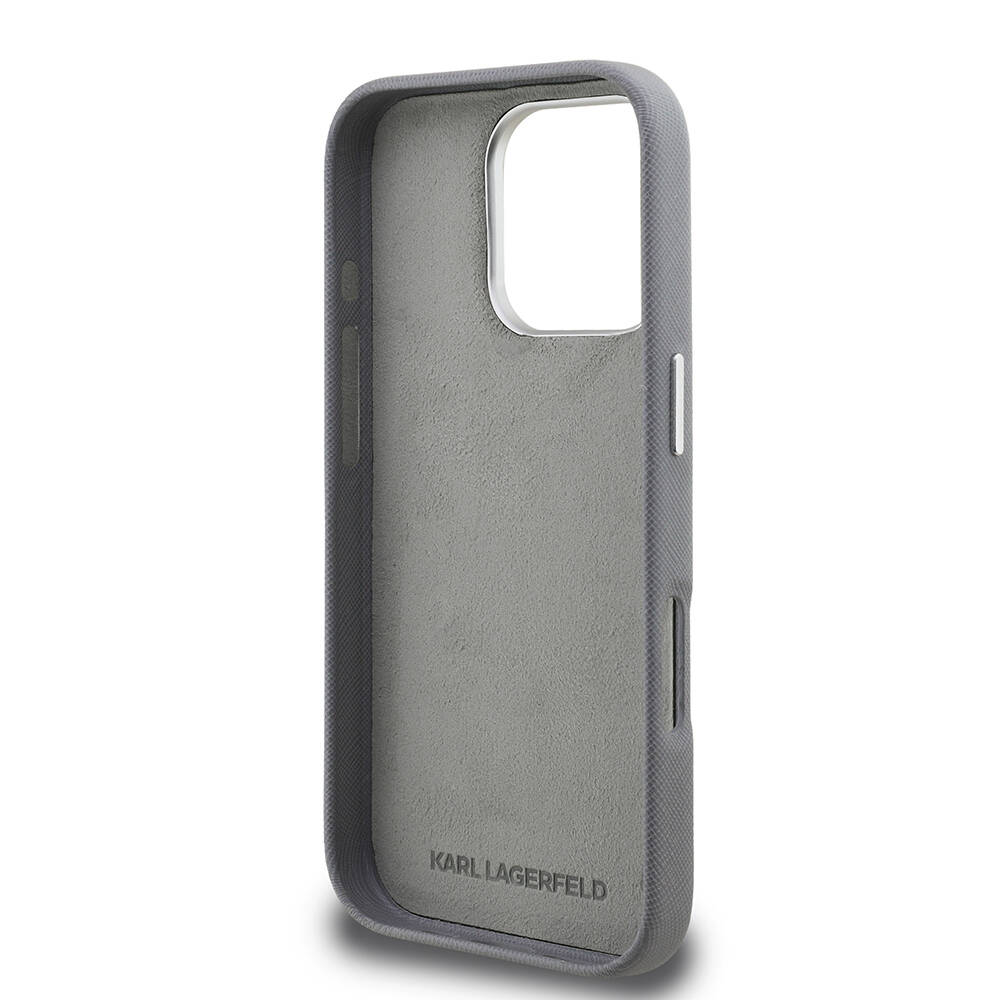 Apple iPhone 16 Pro Max Kılıf Karl Lagerfeld Orjinal Lisanslı K&C Heads Pin Kapak - 9