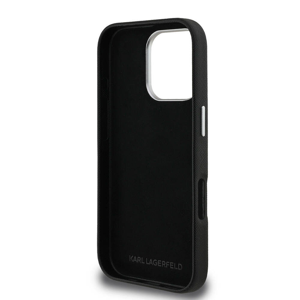 Apple iPhone 16 Pro Max Kılıf Karl Lagerfeld Orjinal Lisanslı K&C Heads Pin Kapak - 16