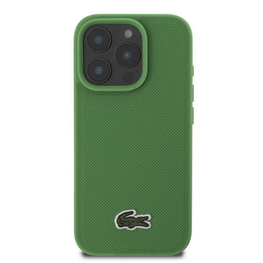 Apple iPhone 16 Pro Max Kılıf Lacoste Orjinal Lisanslı PU Pike Desenli Arka Yüzey İkonik Timsah Dokuma Logolu Kapak - 19