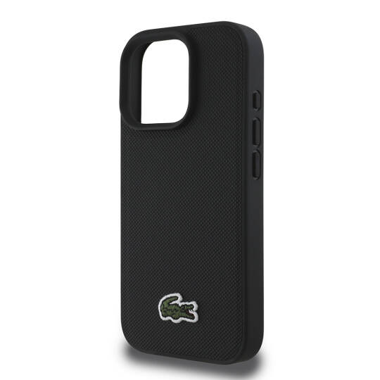 Apple iPhone 16 Pro Max Kılıf Lacoste Orjinal Lisanslı PU Pike Desenli Arka Yüzey İkonik Timsah Dokuma Logolu Kapak + Type-C Kablo 1.5m - 6