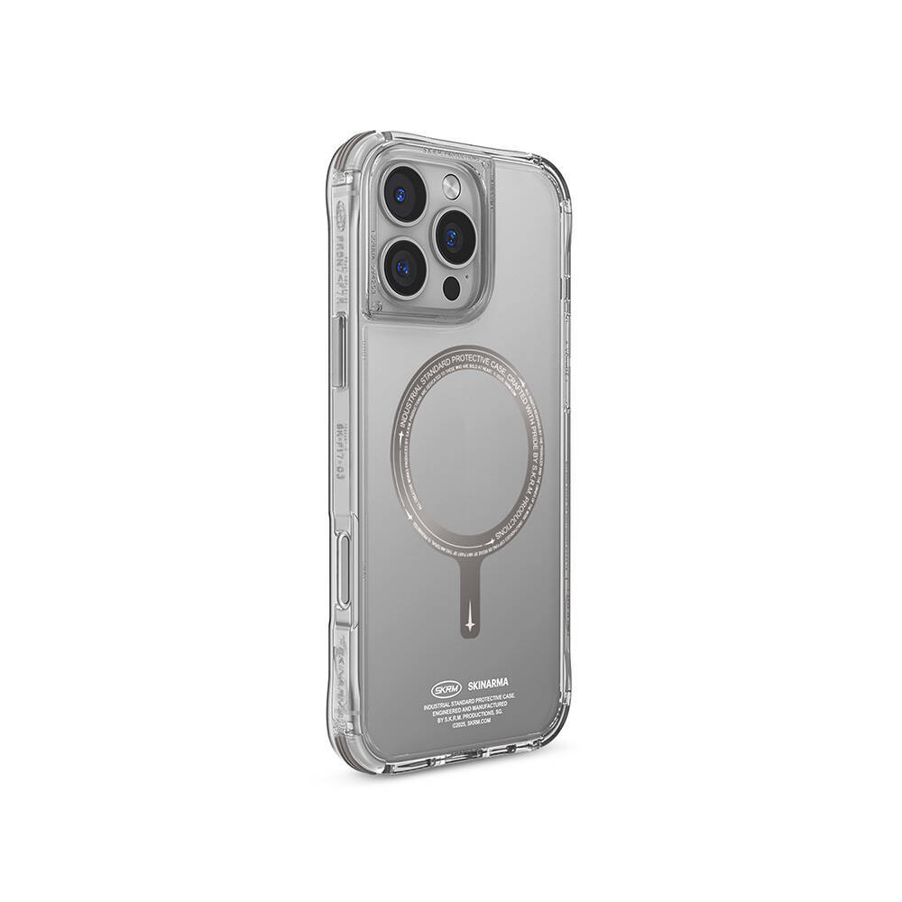 Apple iPhone 16 Pro Max Kılıf M-safe Şarj Özellikli Airbagli Şeffaf SkinArma Saido Prime Kapak - 4