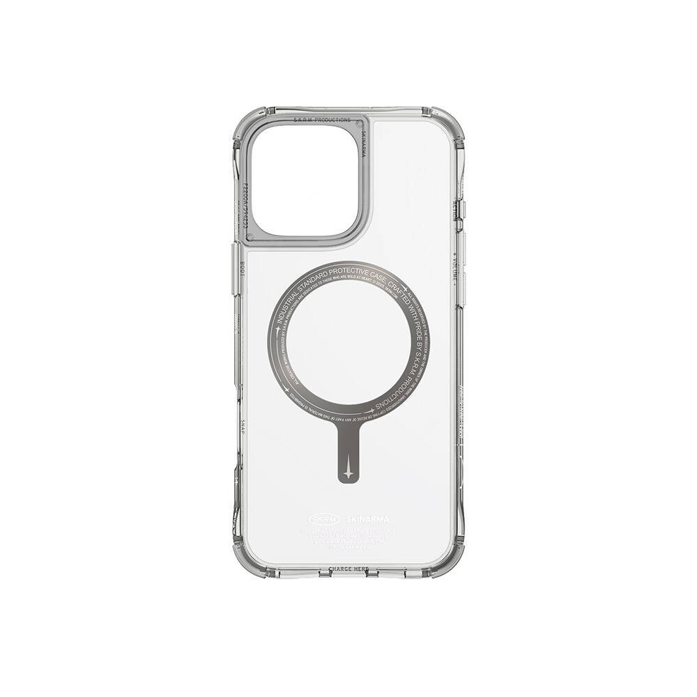 Apple iPhone 16 Pro Max Kılıf M-safe Şarj Özellikli Airbagli Şeffaf SkinArma Saido Prime Kapak - 5