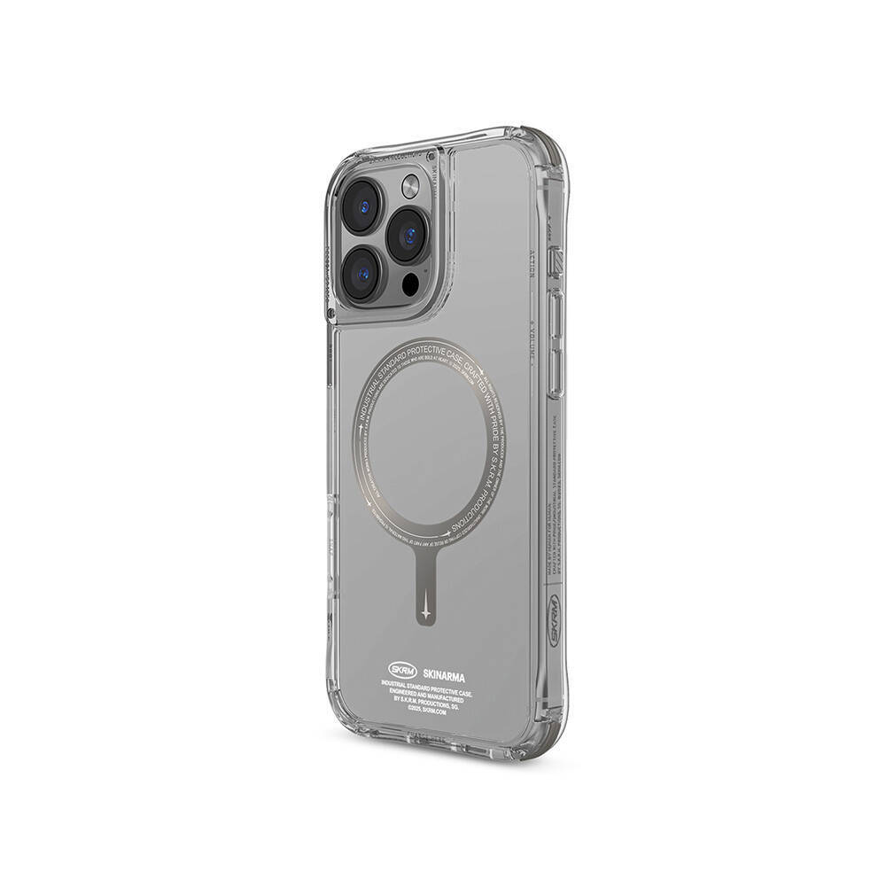 Apple iPhone 16 Pro Max Kılıf M-safe Şarj Özellikli Airbagli Şeffaf SkinArma Saido Prime Kapak - 6