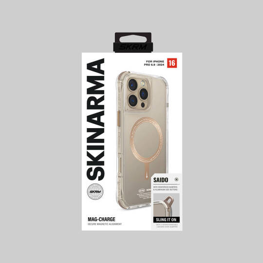 Apple iPhone 16 Pro Max Kılıf M-safe Şarj Özellikli Airbagli Şeffaf SkinArma Saido Prime Kapak - 12