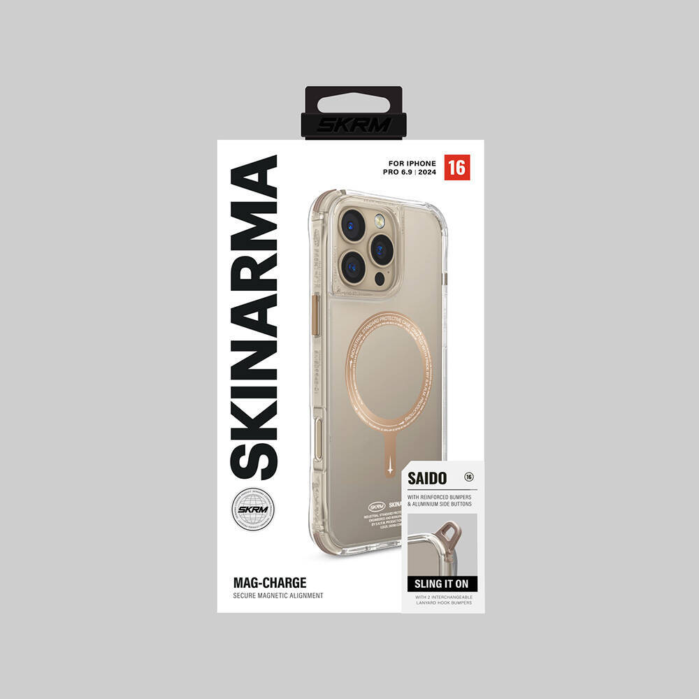 Apple iPhone 16 Pro Max Kılıf M-safe Şarj Özellikli Airbagli Şeffaf SkinArma Saido Prime Kapak - 12