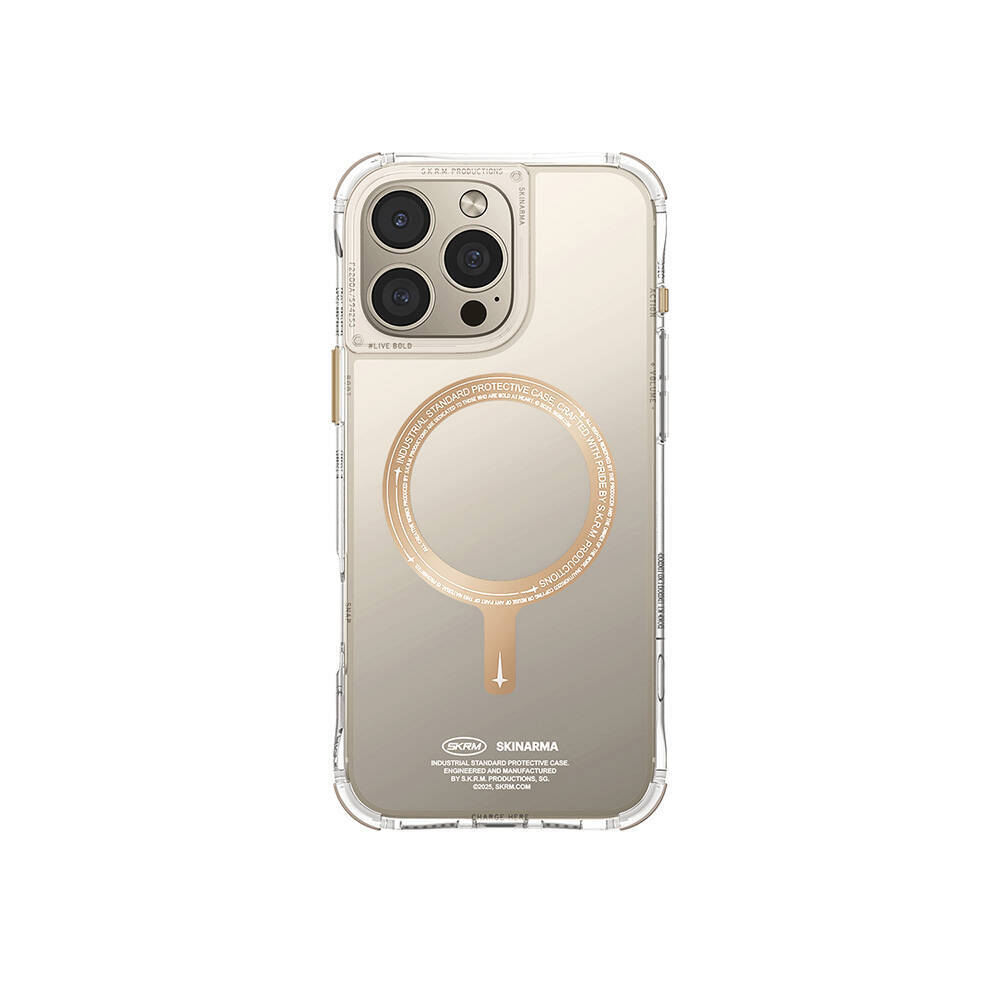 Apple iPhone 16 Pro Max Kılıf M-safe Şarj Özellikli Airbagli Şeffaf SkinArma Saido Prime Kapak - 1