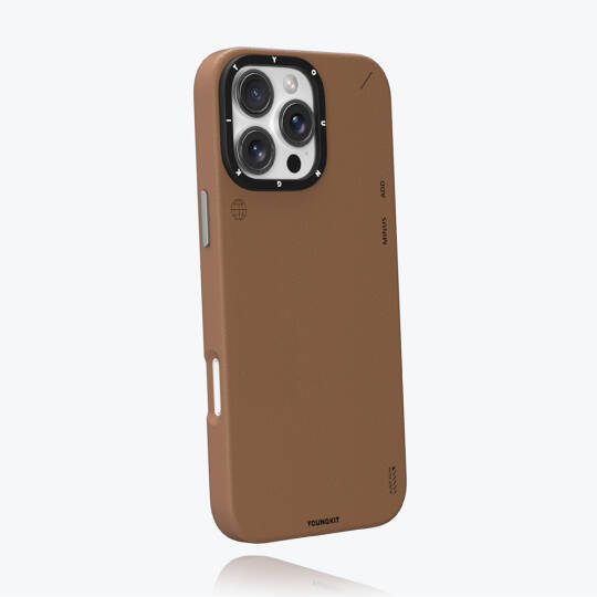 Apple iPhone 16 Pro Max Kılıf M-safe Şarj Özellikli Basit Mat Deri Desenli Youngkit Tech Fashion Serisi Kapak - 5