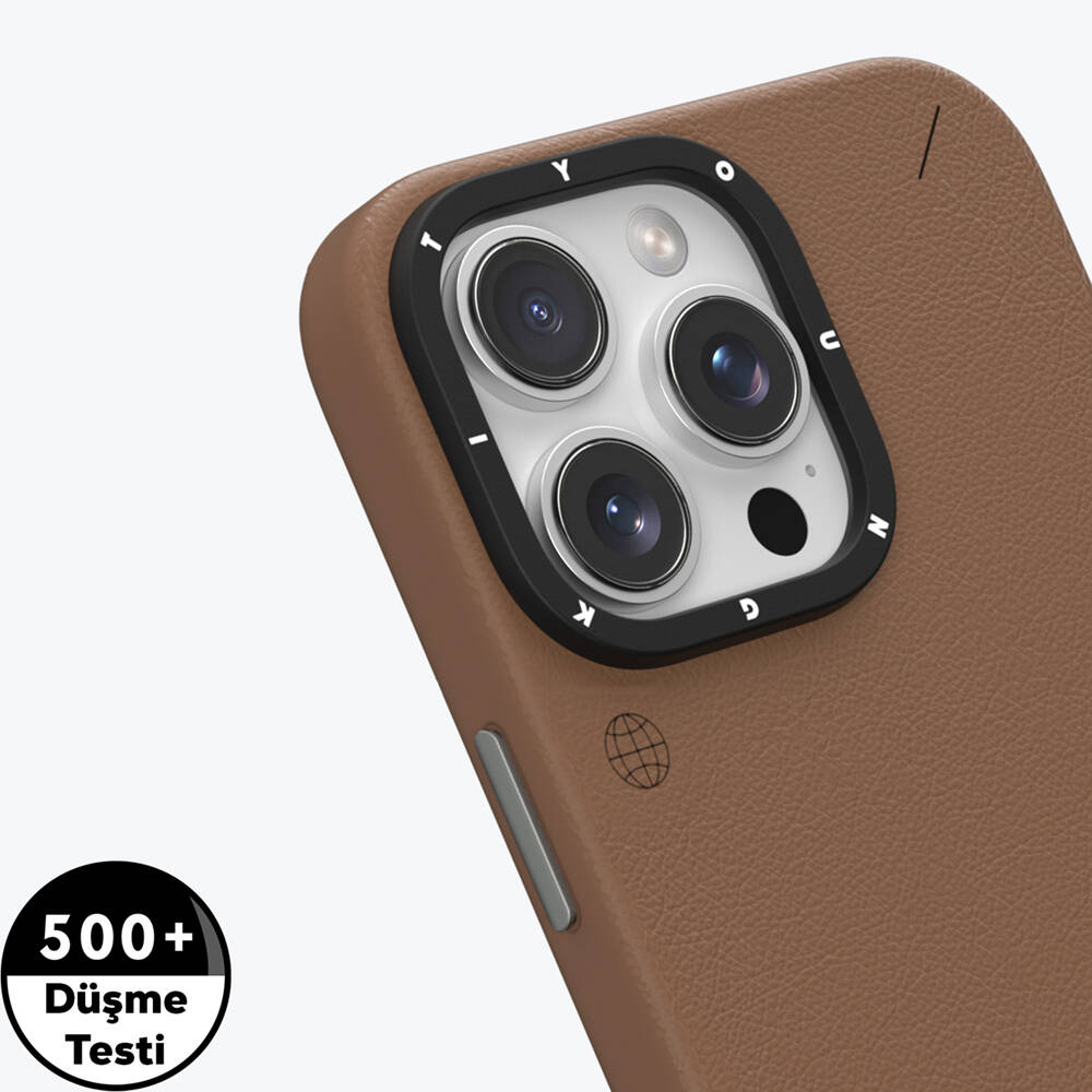 Apple iPhone 16 Pro Max Kılıf M-safe Şarj Özellikli Basit Mat Deri Desenli Youngkit Tech Fashion Serisi Kapak - 10