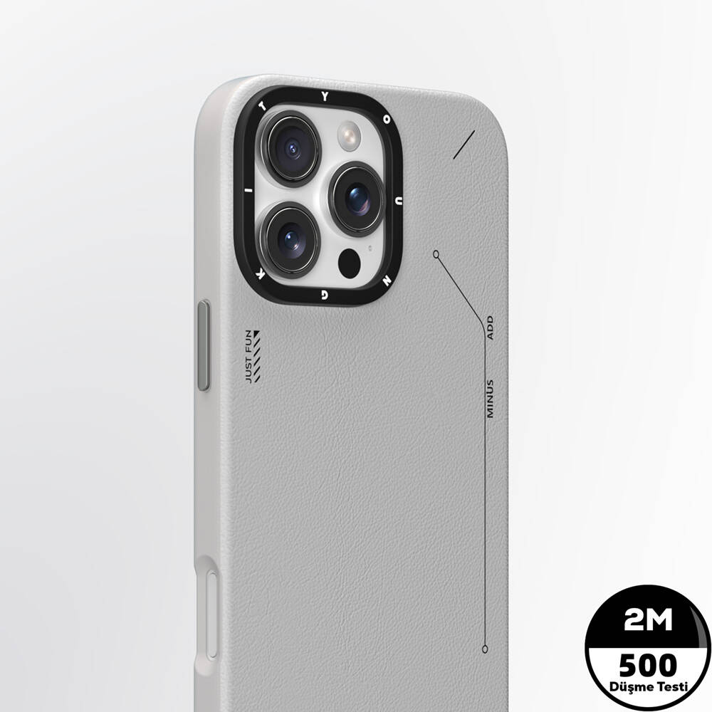 Apple iPhone 16 Pro Max Kılıf M-safe Şarj Özellikli Basit Mat Deri Desenli Youngkit Tech Fashion Serisi Kapak - 11
