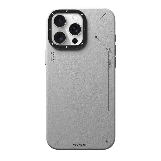 Apple iPhone 16 Pro Max Kılıf M-safe Şarj Özellikli Basit Mat Deri Desenli Youngkit Tech Fashion Serisi Kapak - 12