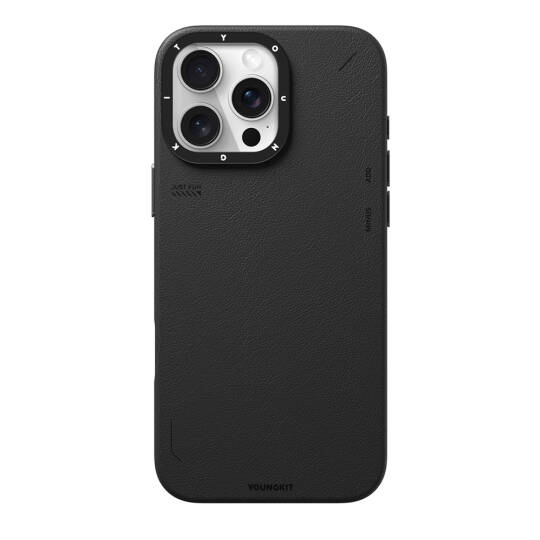 Apple iPhone 16 Pro Max Kılıf M-safe Şarj Özellikli Basit Mat Deri Desenli Youngkit Tech Fashion Serisi Kapak - 14
